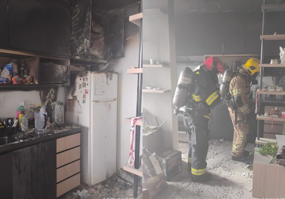 Apartamento incendiado