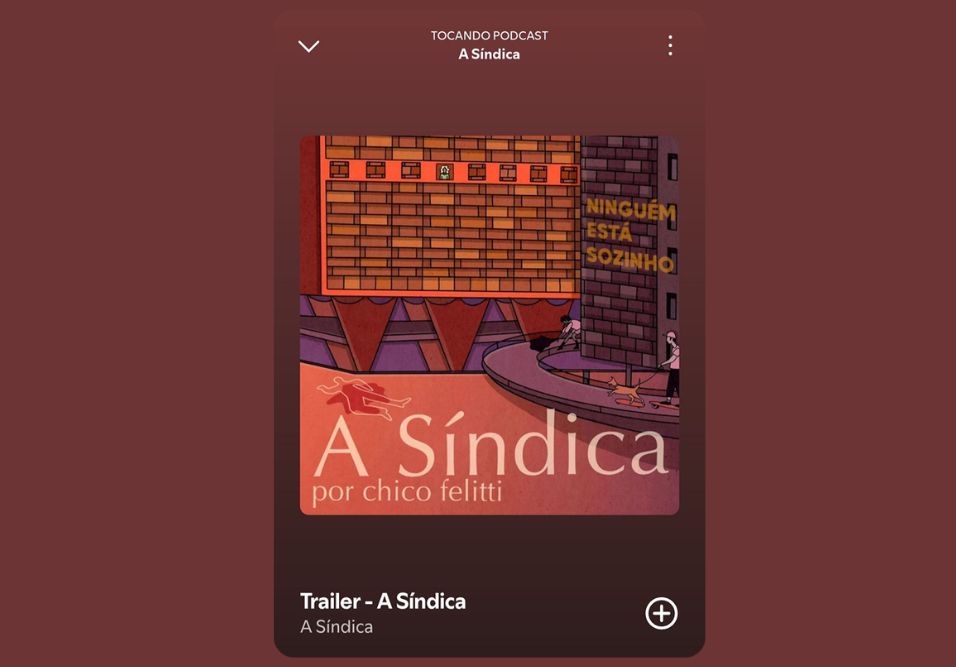Capa do podcast "A síndica"